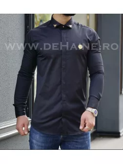 Camasa barbati eleganta neagra slim fit B3326 O4-2.1